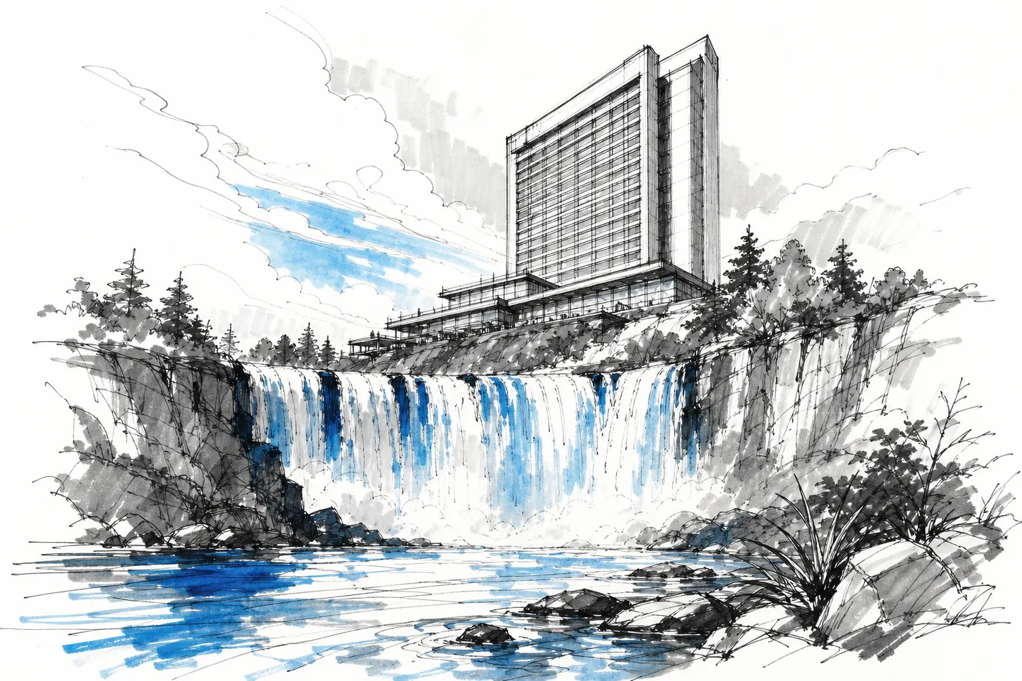 Fallsview Casino Resort: the tower above the falls